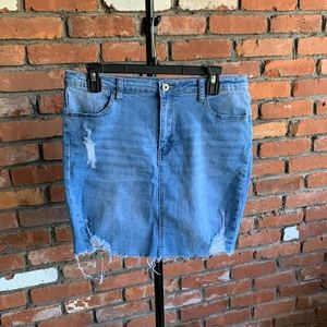 Wax Jean Denim Skirt • Sz: L (11-13)